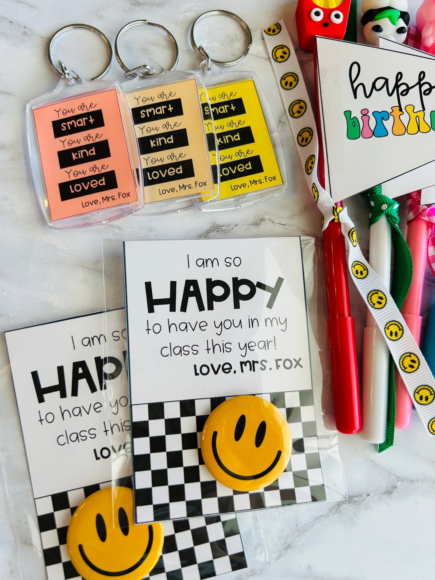 Smiley Pin Student Gift