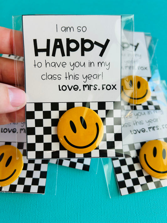 Smiley Pin Student Gift