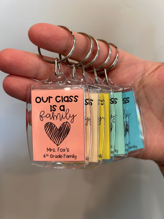 Our Class is a Family Keychains