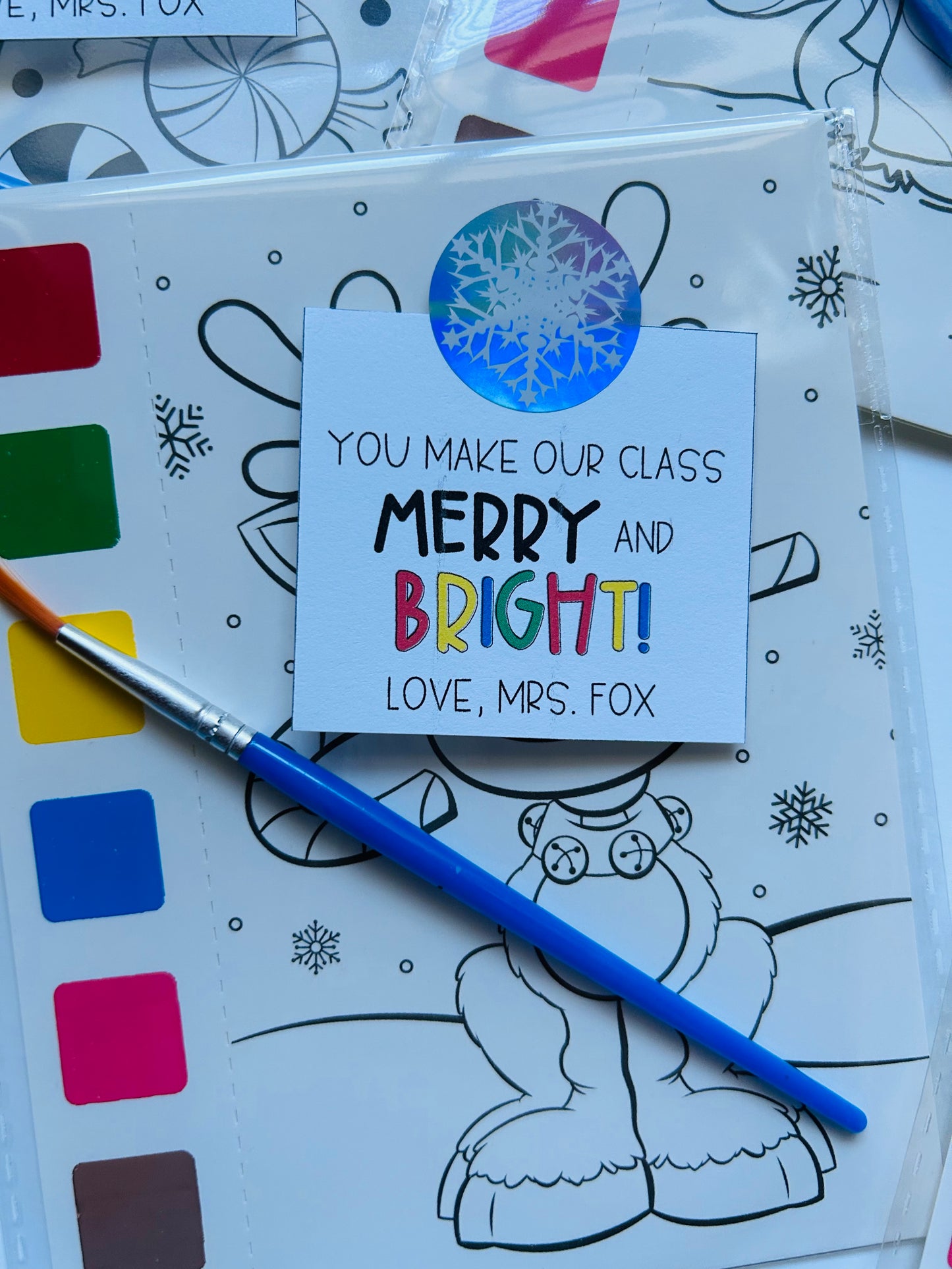 MERRY & BRIGHT Painting Gift
