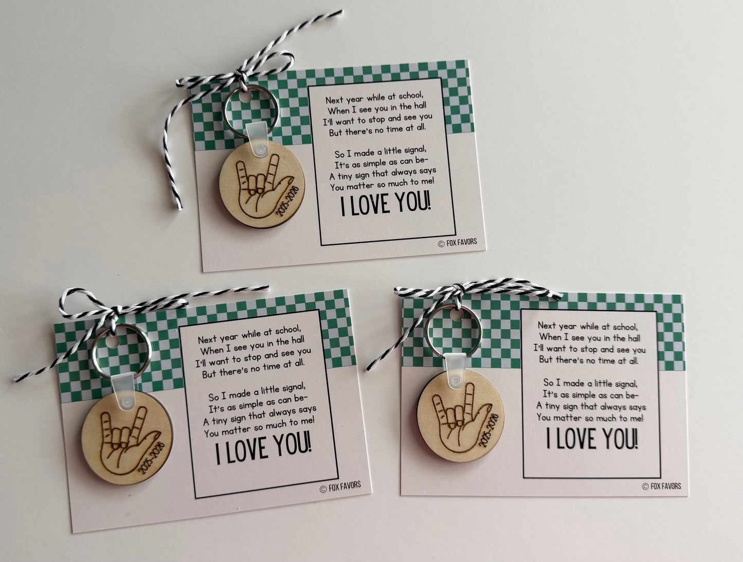 "I Love You" Keychain Gift