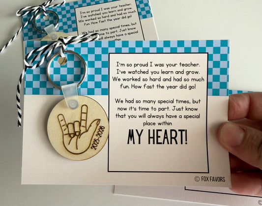 ILY Keychain - w/ alternate poem