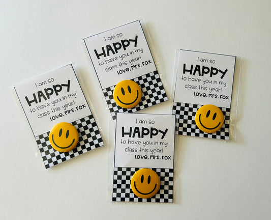 Smiley Pin Student Gift